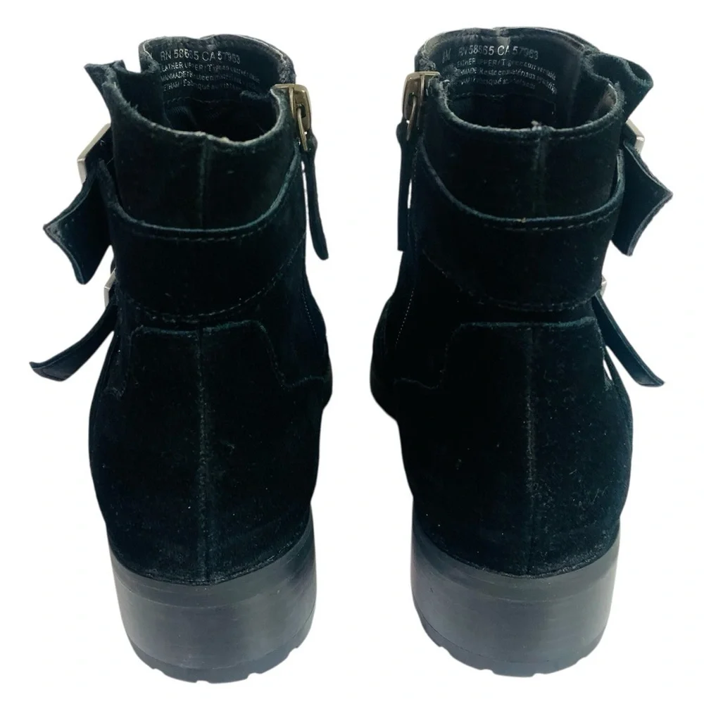 Susina Black Suede Odette Water Resistant Ankle Boots Size 8